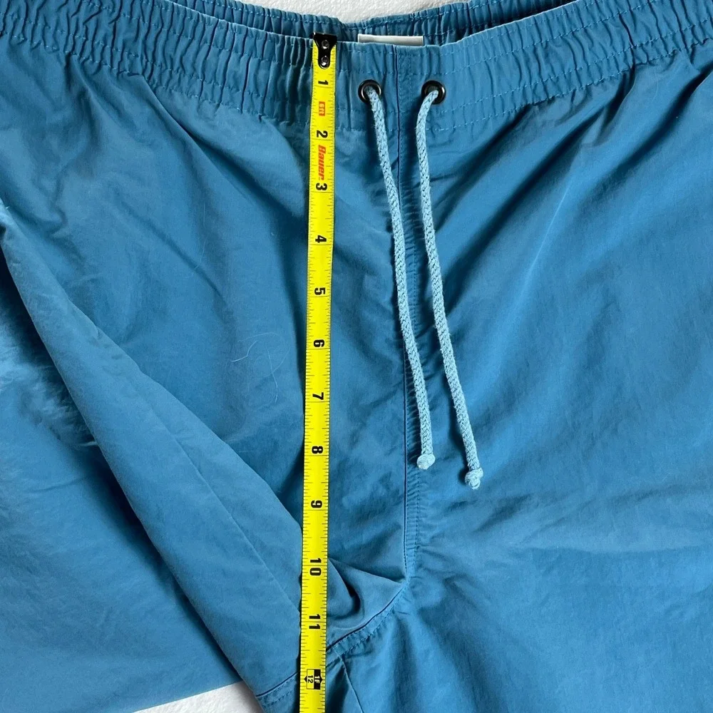 Lacoste Swim Trunks Blue Nylon Drawstring Mesh Lined‎ Men's Size 7 XL